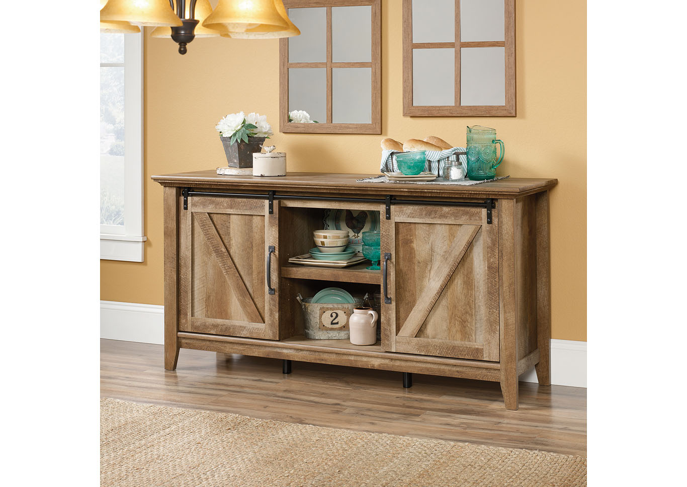 Dakota Pass Craftsman Credenza,Sauder